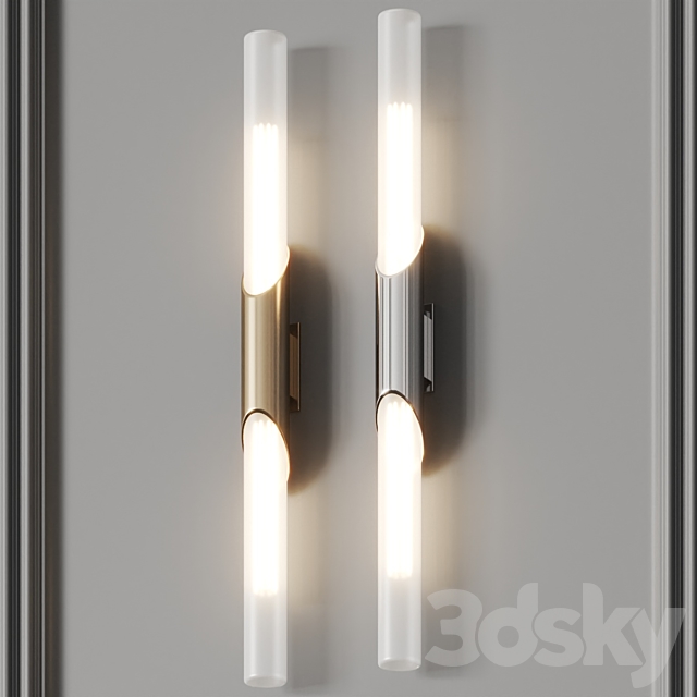 Logan Ballwerg 2-Light Flush Mount Sconce 3ds Max - thumbnail 1