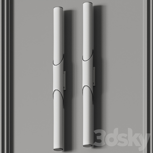 Logan Ballwerg 2-Light Flush Mount Sconce 3ds Max - thumbnail 3