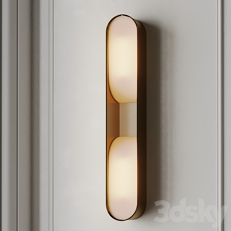 Loop Double LED Wall Sconce 3DS Max - thumbnail 1