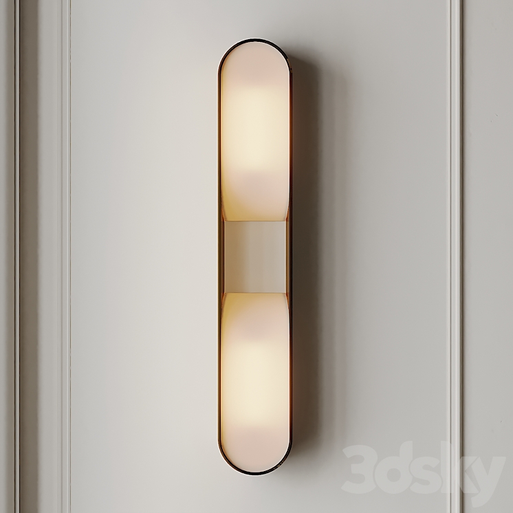 Loop Double LED Wall Sconce 3DS Max - thumbnail 2