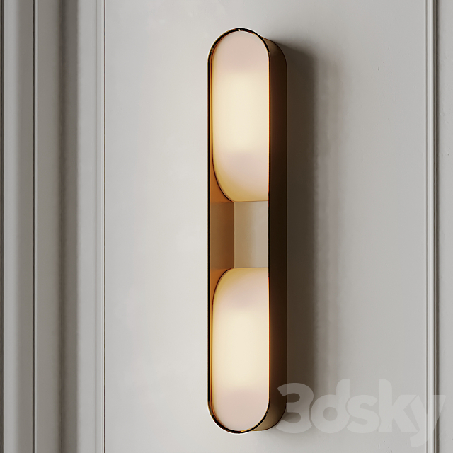 Loop Double LED Wall Sconce 3DSMax File - thumbnail 1