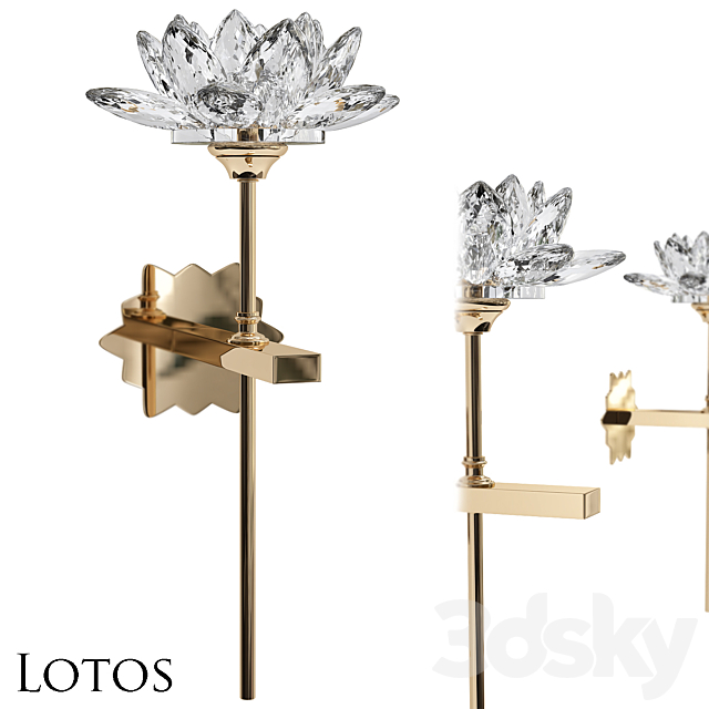 Lotos wall lamp 3DSMax File - thumbnail 1