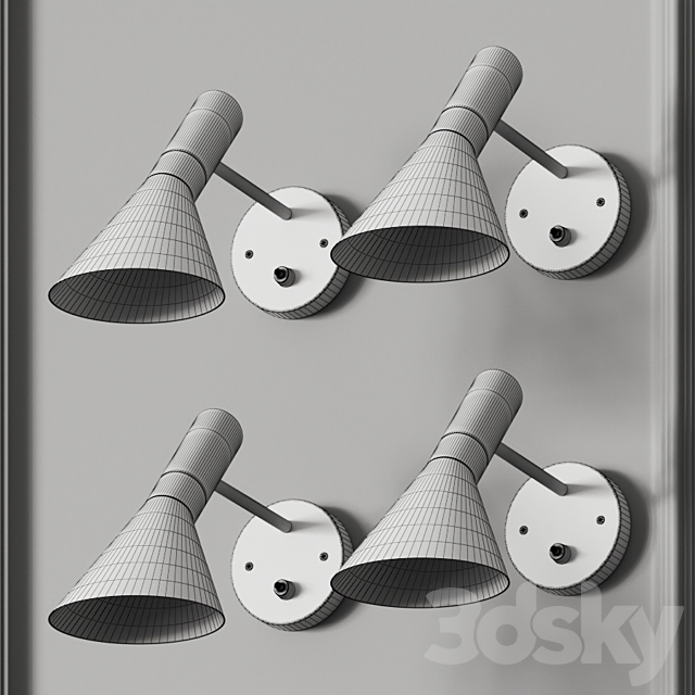 Louis Poulsen AJ Wall Lamps 3DS Max Model - thumbnail 2