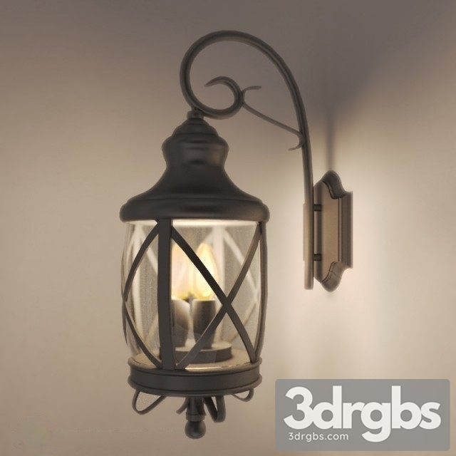 Lucande Marcellino Outdoor Wall Lamp 3dsmax Download - thumbnail 1