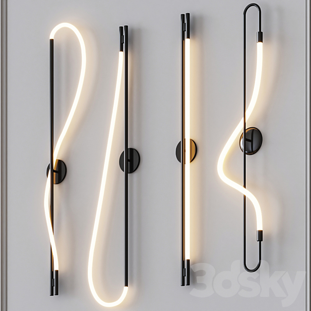 Luke Lamp Co – Wall Sconce Black Set 3DS Max Model - thumbnail 2