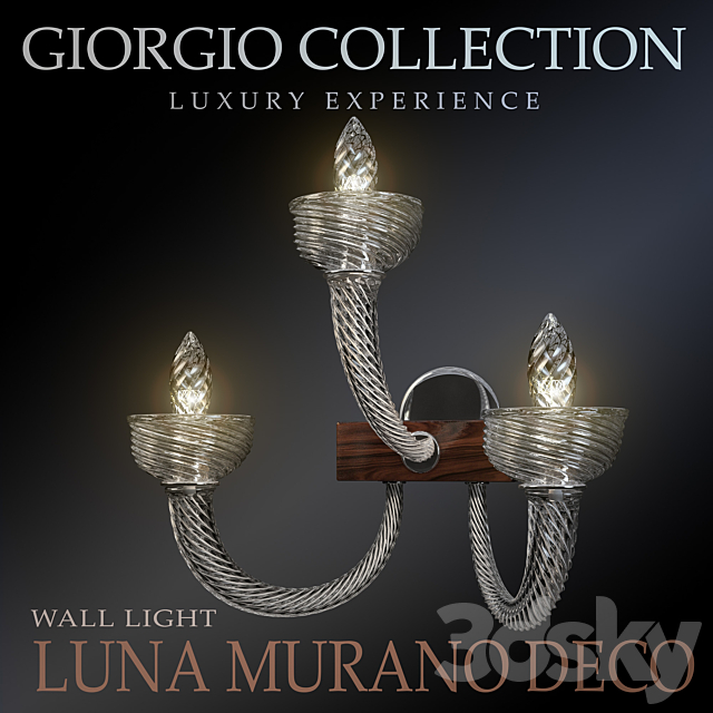 Luna Murano Deco Wall Light 3DSMax File - thumbnail 1