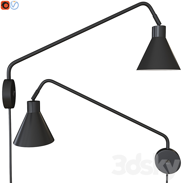 Lyon 1-Light Swing Arm Lamp 3ds Max - thumbnail 1