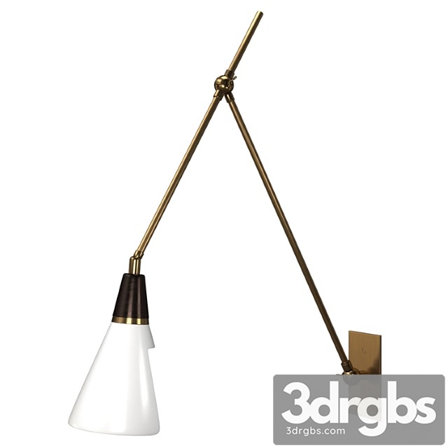 Magari adjustable wall lamp in bronze, white and brass by blueprint lighting sconce - thumbnail 1