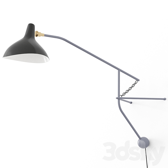 MANTIS BS2 BL Wall light by DCW éditions 3DS Max Model - thumbnail 4