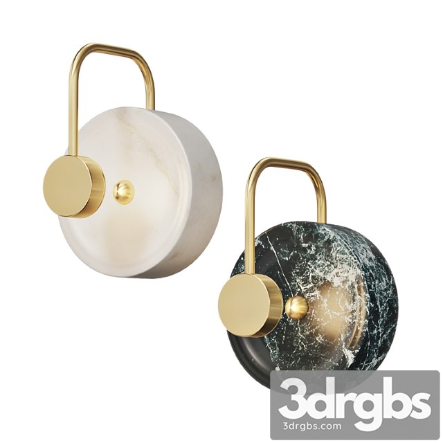 Marble wall lamp gottby 3dsmax Download - thumbnail 1