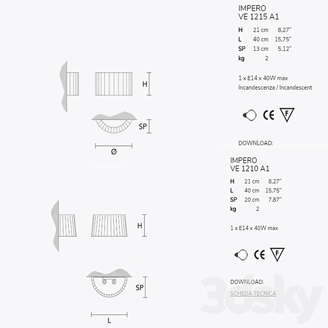 Masiero IMPERO VE 1210 A1 & VE 1215 A1 3DSMax File - thumbnail 3