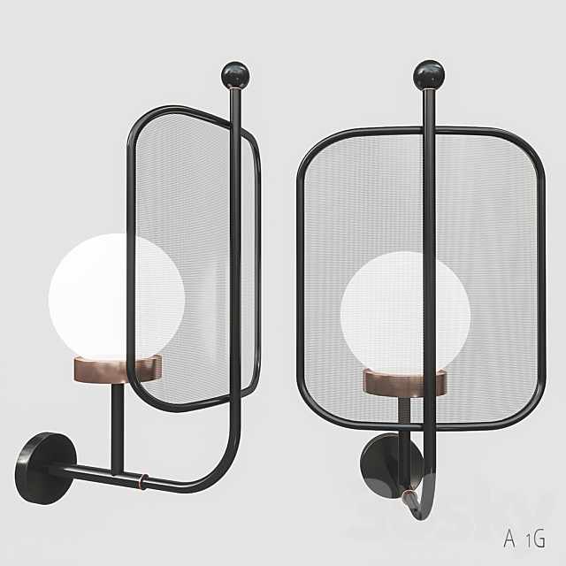 Masiero Papilio A 1G Sconce 3ds Max - thumbnail 1