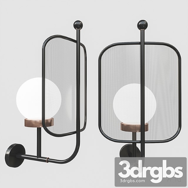 Masiero Papilio A 1g Sconce 3dsmax Download - thumbnail 1