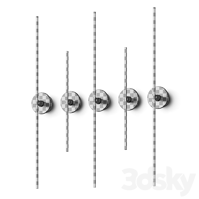 Matlight Milano Essential Stick Wall Lamps 3DS Max Model - thumbnail 3