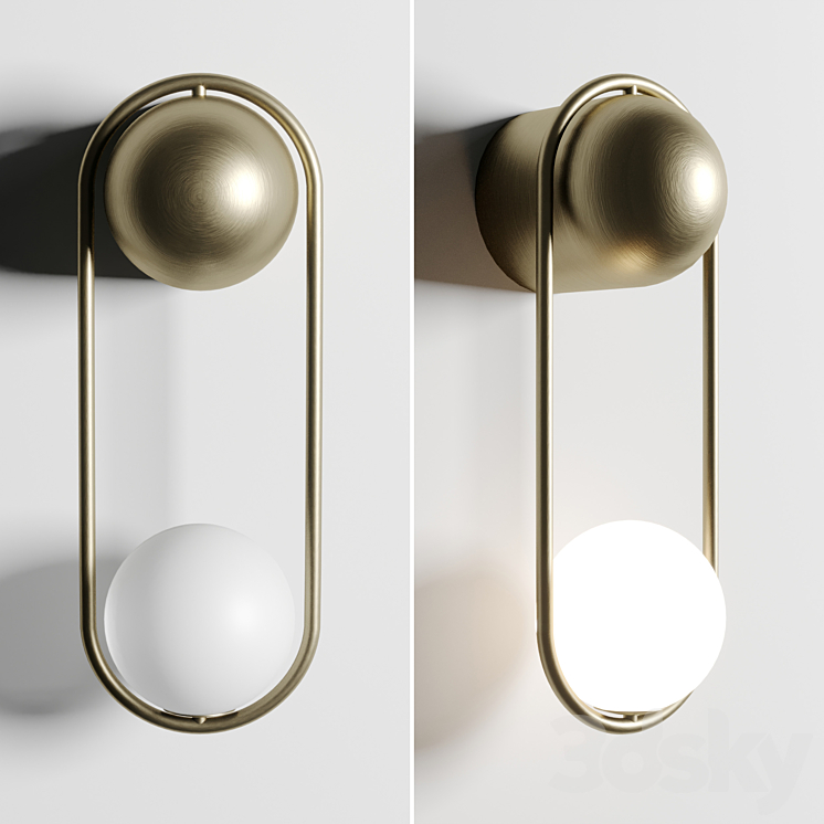 Matthew McCormick Mila Sconce wall light 3DS Max Model - thumbnail 1