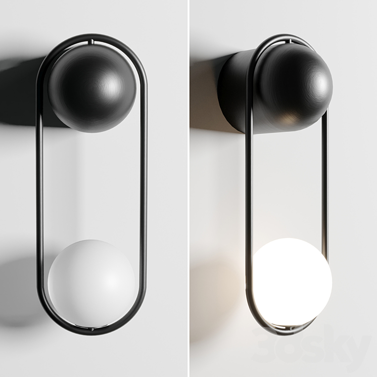 Matthew McCormick Mila Sconce wall light 3DS Max Model - thumbnail 2