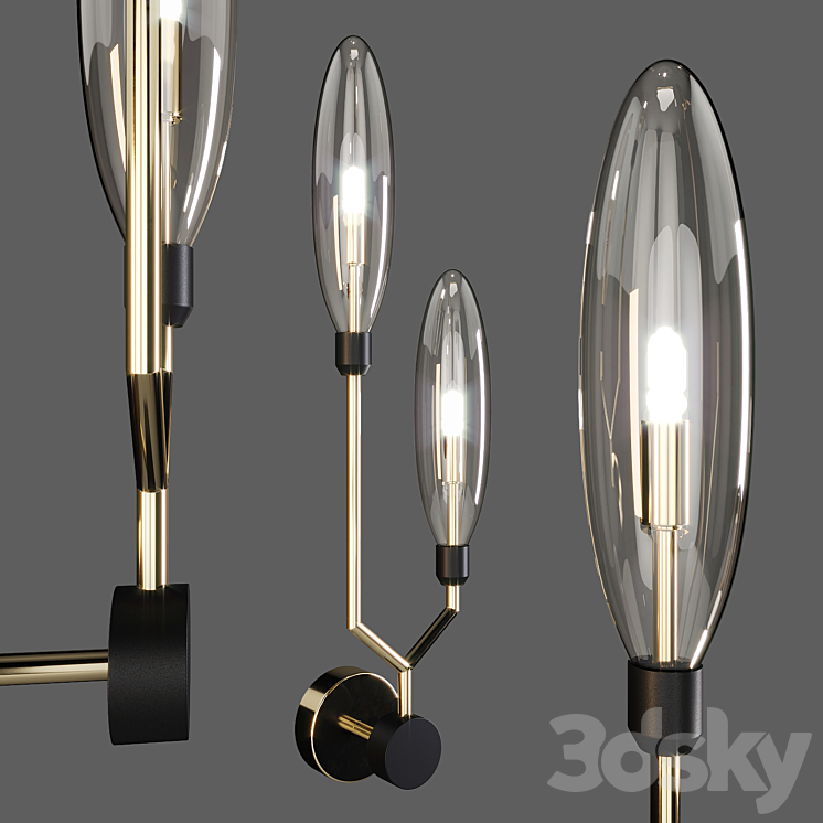 Maytoni: Wall Lamp – Ventura (MOD012-WL-02-G) 3DS Max - thumbnail 1