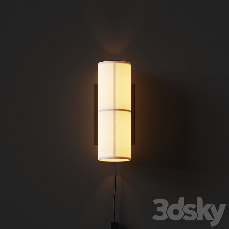 Menu Hashira Wall Lamp 3DS Max Model - thumbnail 2