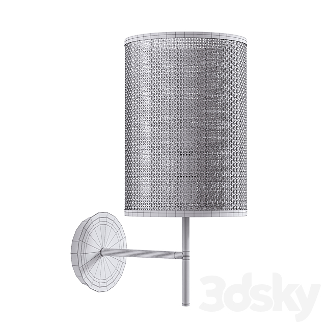 Metal and braided wall lamp Cara 3DS Max Model - thumbnail 2