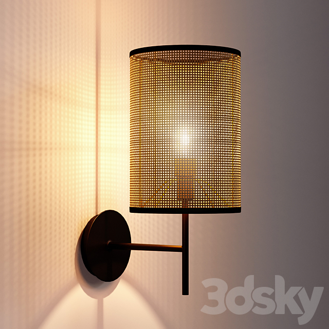 Metal and braided wall lamp Cara 3DS Max Model - thumbnail 3