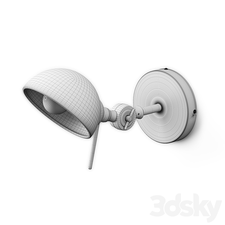 Metal wall lamp Kikan 3DS Max - thumbnail 2