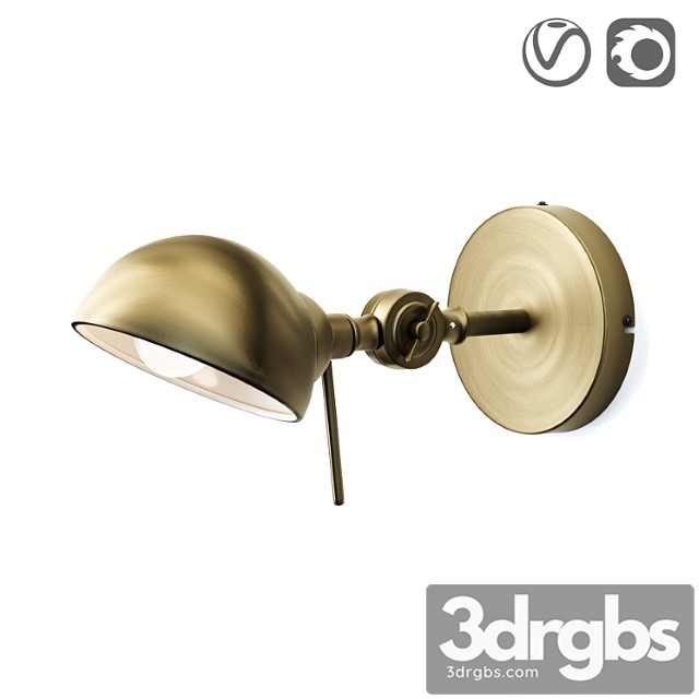 Metal wall lamp kikan - thumbnail 1