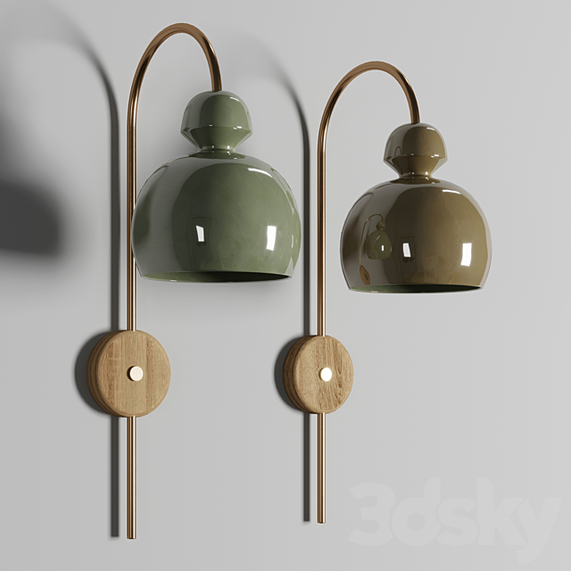 Mobo Ceramic Wall Lamps scene 01 3ds Max - thumbnail 2