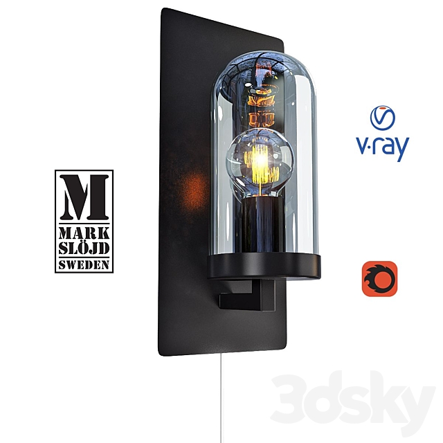 Model BARNABY. wall lamp from MARKSLOJD. Sweden. 3DSMax File - thumbnail 1