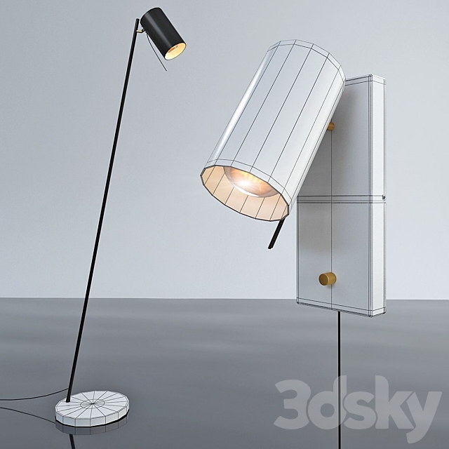 Model CARRIE. wall and floor lamps. from the company MARKSLOJD. Sweden. 3DSMax File - thumbnail 2