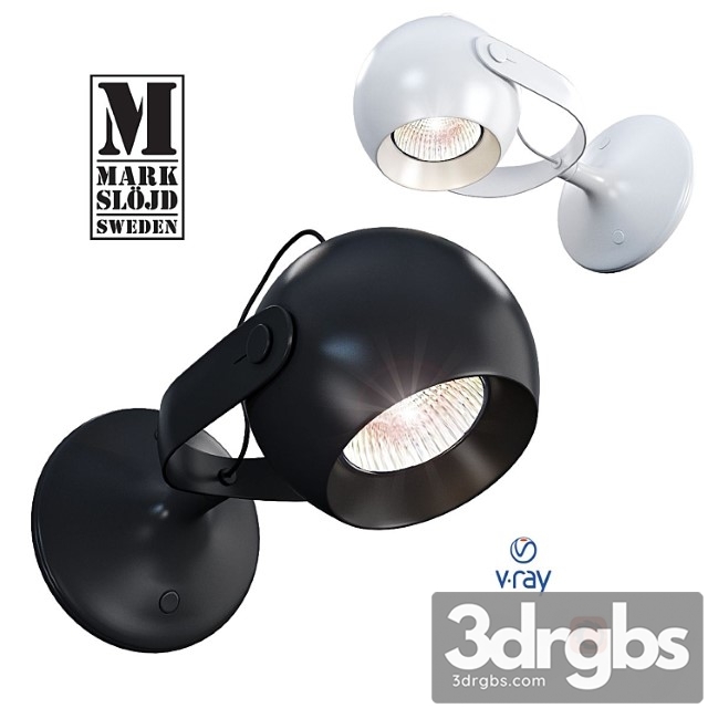 Model Klot Wall Lamp From Markslojd Sweden 3dsmax Download - thumbnail 1