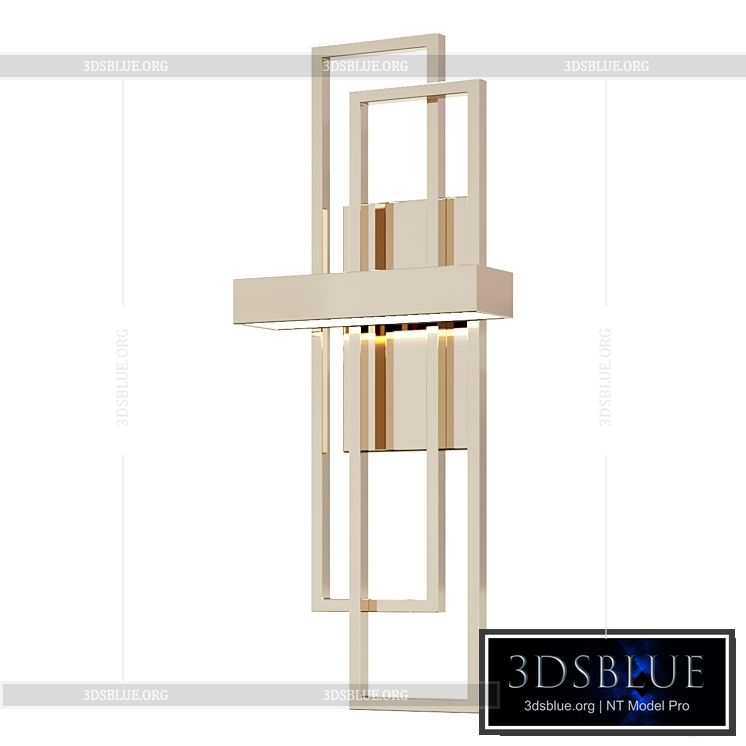 Modern Balance Beams LED Wall Sconce 3DS Max - thumbnail 3