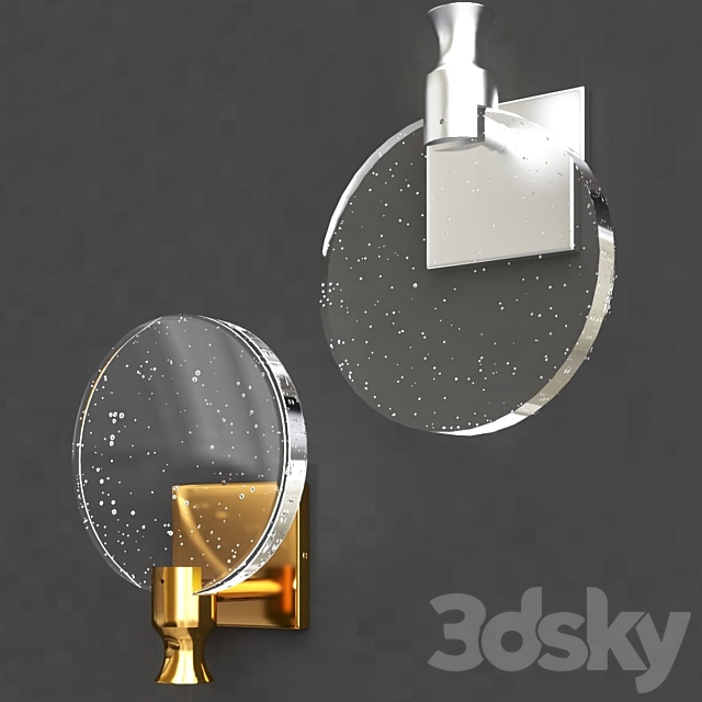 Modern crystal wall lamp 3DS Max Model - thumbnail 3