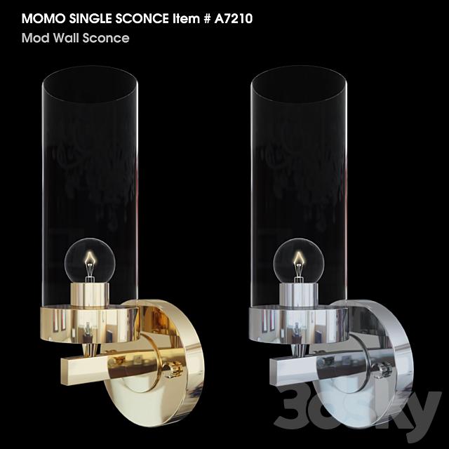 MOMO SINGLE SCONCE Item # A7210 3DSMax File - thumbnail 1