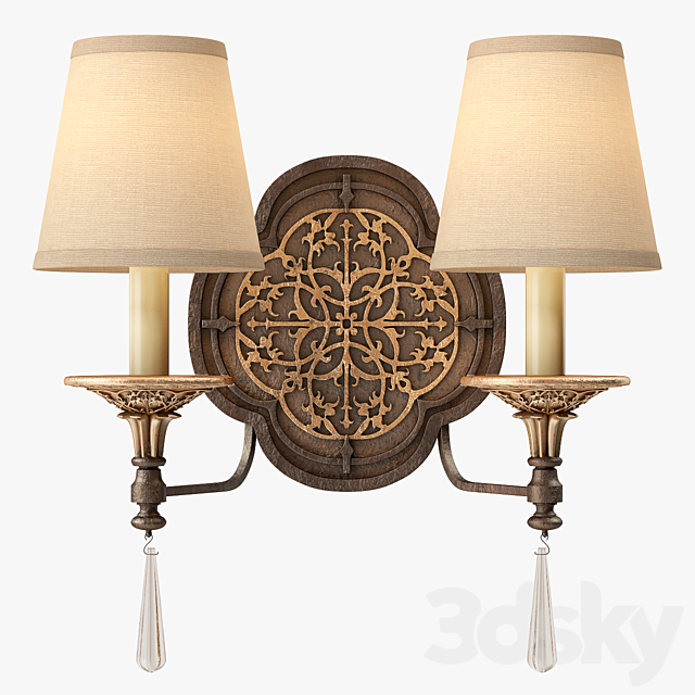 Murray Feiss Marcella 2 Light Sconce 3ds Max - thumbnail 1