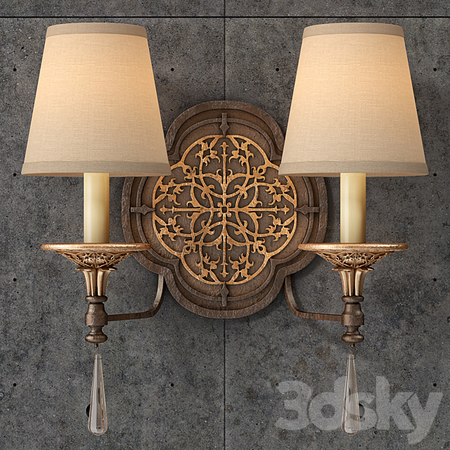 Murray Feiss Marcella 2 Light Sconce 3ds Max - thumbnail 2