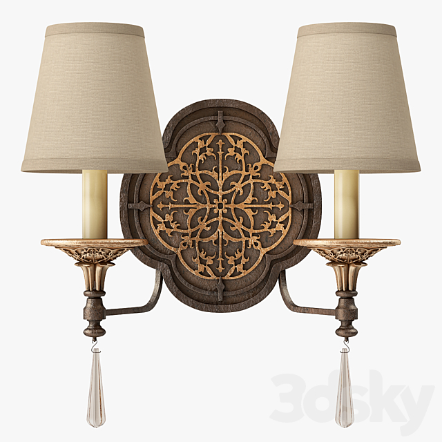 Murray Feiss Marcella 2 Light Sconce 3ds Max - thumbnail 3