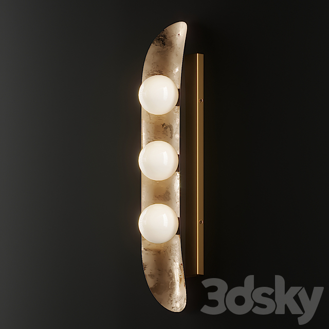 NATASHA 3-LIGHT SCONCE from LULU and Georgia 3DSMax File - thumbnail 1