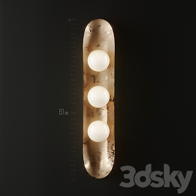 NATASHA 3-LIGHT SCONCE from LULU and Georgia 3DSMax File - thumbnail 2