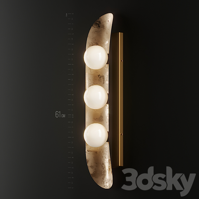 NATASHA 3-LIGHT SCONCE from LULU and Georgia 3DSMax File - thumbnail 4