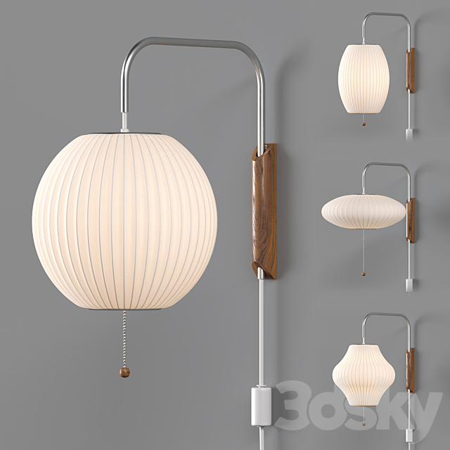 Nelson Bubble Wall Sconce Cabled Collection 3DSMax File - thumbnail 1