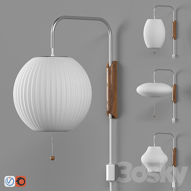 Nelson Bubble Wall Sconce Cabled Collection 3DSMax File - thumbnail 2