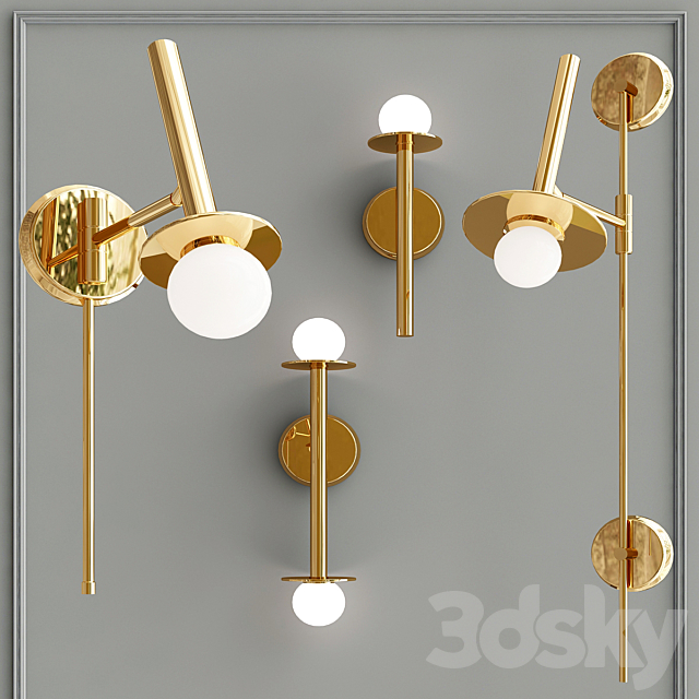 Nodes Wall Lamp Collection 3ds Max - thumbnail 2