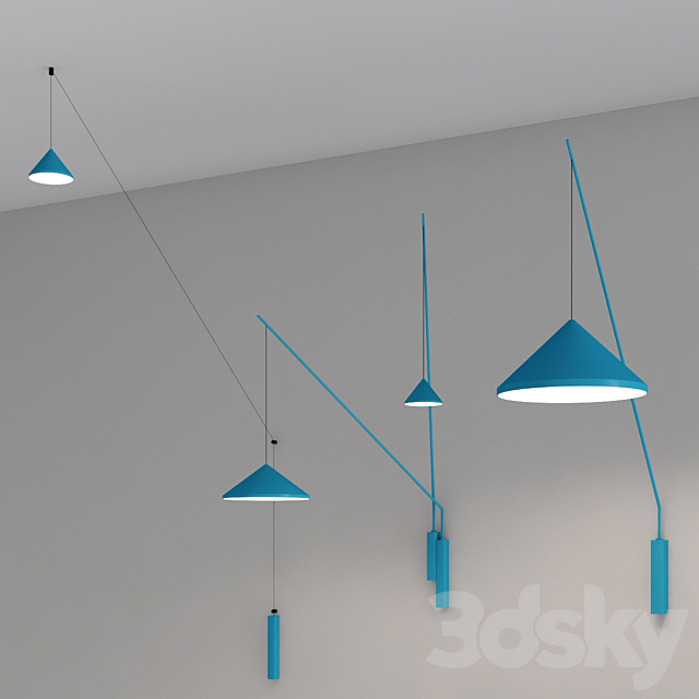 North wall lamp collection by Vibia 3DS Max Model - thumbnail 4