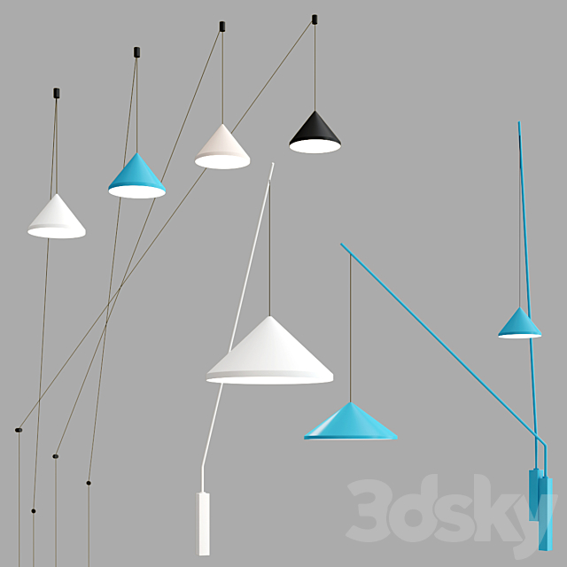 North wall lamp collection by Vibia 3DS Max Model - thumbnail 5