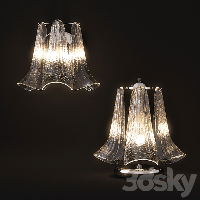 Novaresi Tulipani Wall lamp and Table lamp 3DSMax File - thumbnail 1