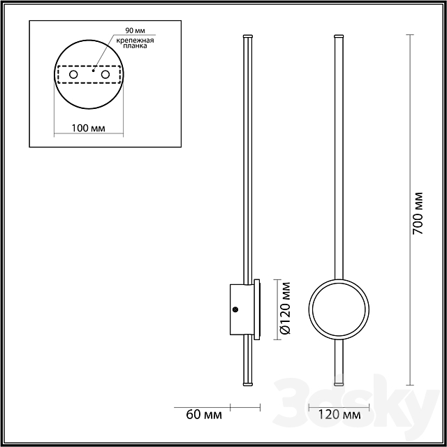 Odeon Light 4256 _ 12WL 4256 _ 18WL 4257 _ 12WL 4257 _ 18WL STILO 3DS Max Model - thumbnail 4