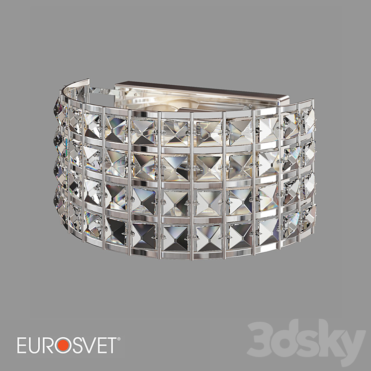 OM Wall lamp with crystal Eurosvet 10115\/2 Kira 3DS Max - thumbnail 1