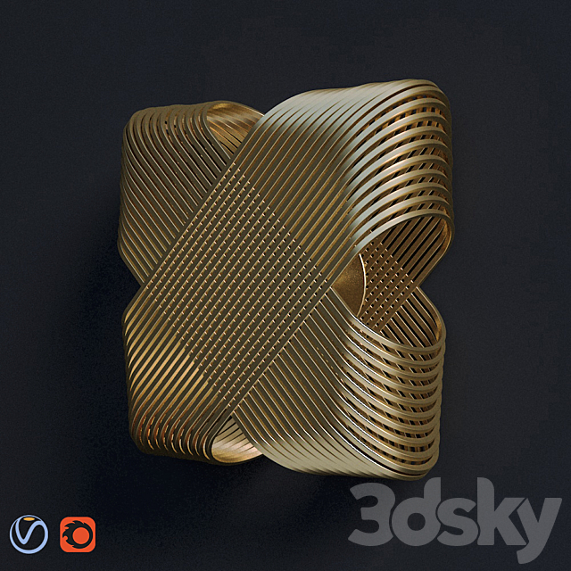 Ovals wall lamp 3DSMax File - thumbnail 1