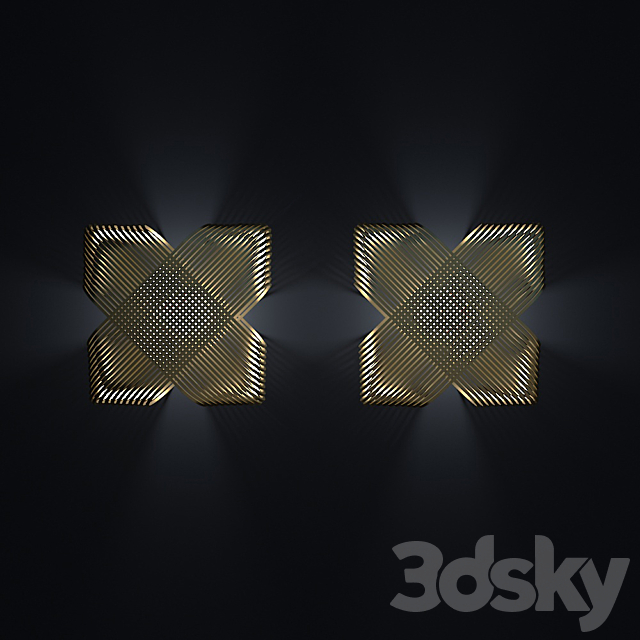 Ovals wall lamp 3DSMax File - thumbnail 3