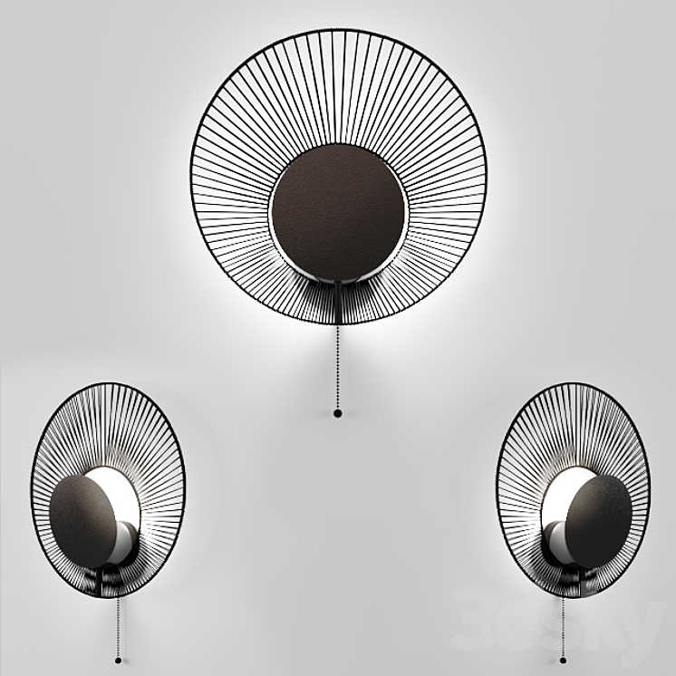 Oyster wall lamp 3DS Max - thumbnail 1